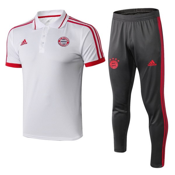 Polo Conjunto Completo Bayern Munich 2018-2019 Blanco Rojo